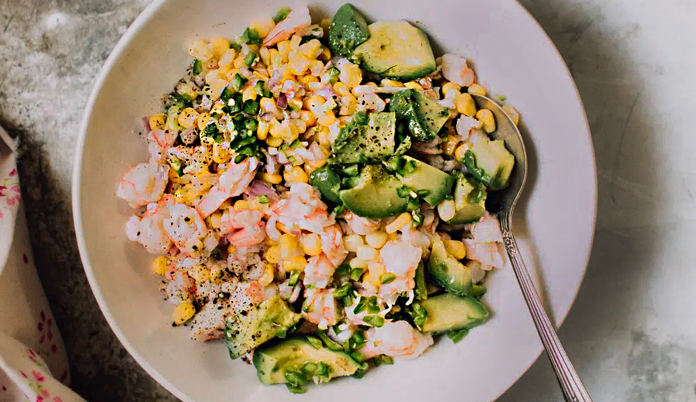 Shrimp, Corn, and Avocado Ceviche